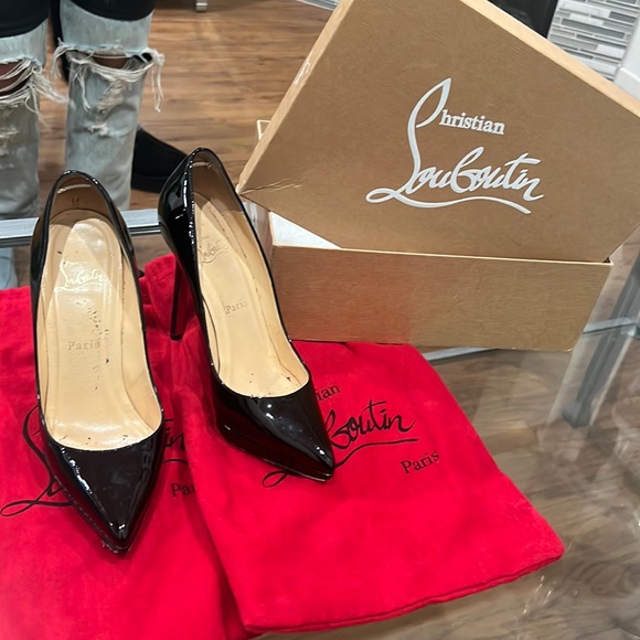Christian Louboutin Pegalles Size 37.5 Black patent